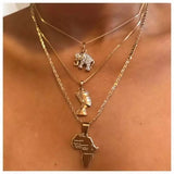 Triple Golden Necklace